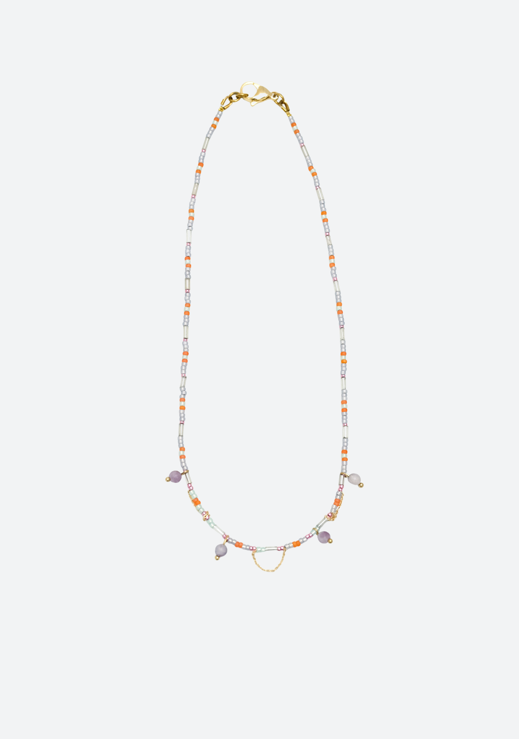 Peach Orchid Necklace