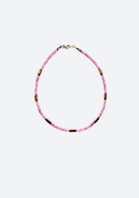 Rondelle Necklace in Pink Tourmaline