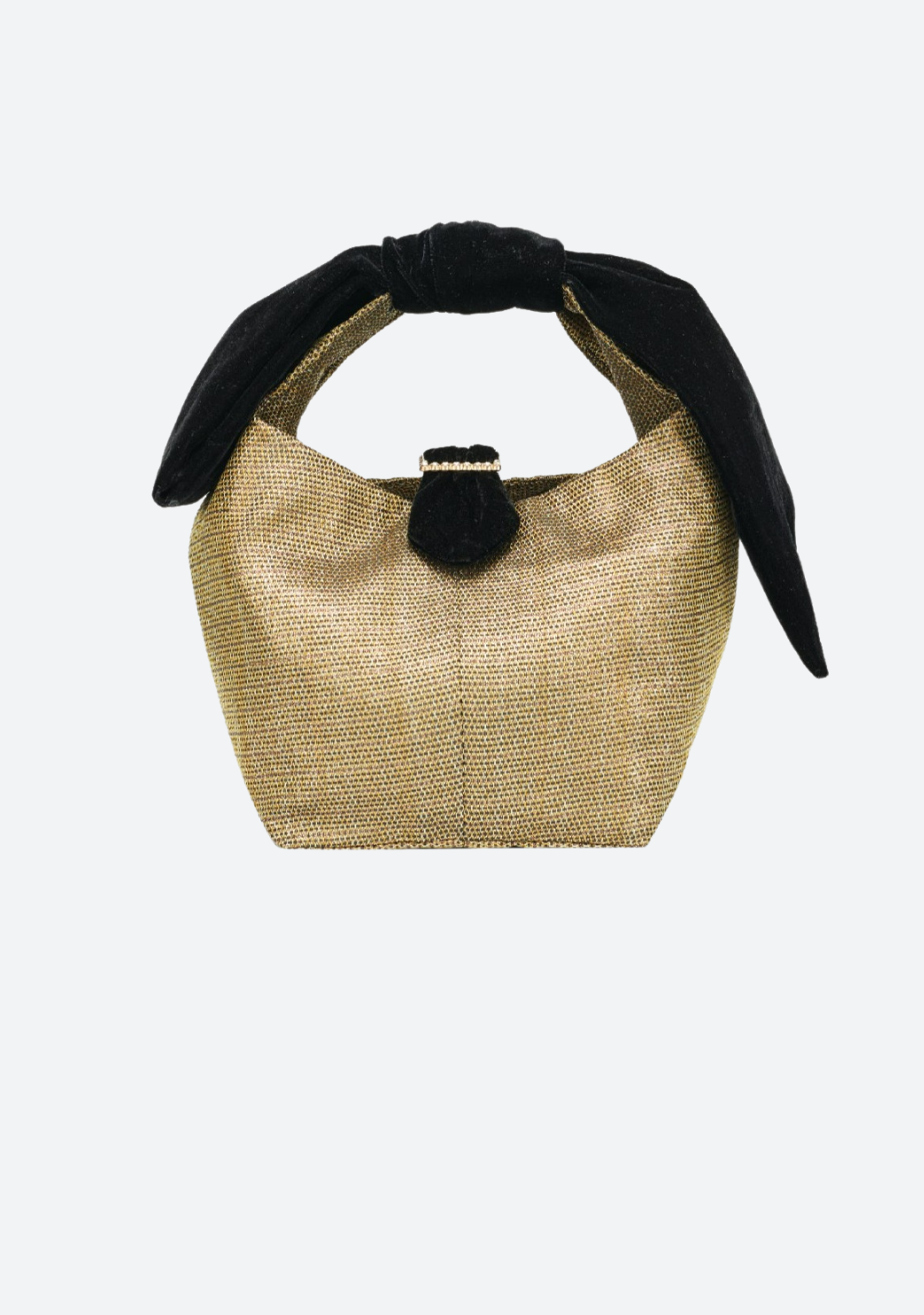 Chiasa Short Handle Moza Bag with Bow