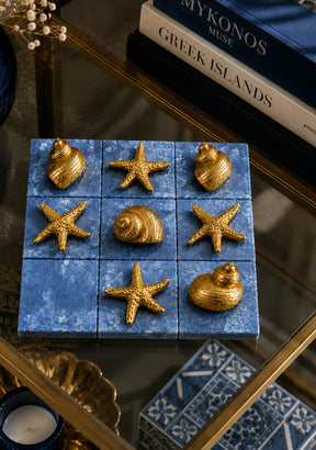 Tic Tac Toe in Blue Pen Shell