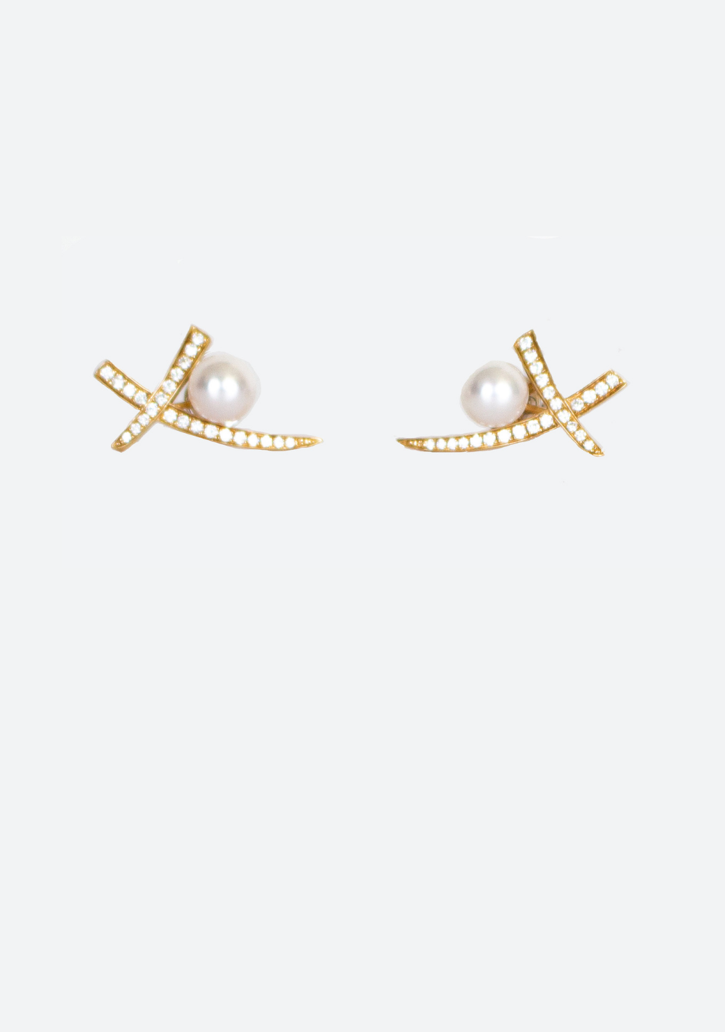 Pearl Studs & Samurai Earring Jackets