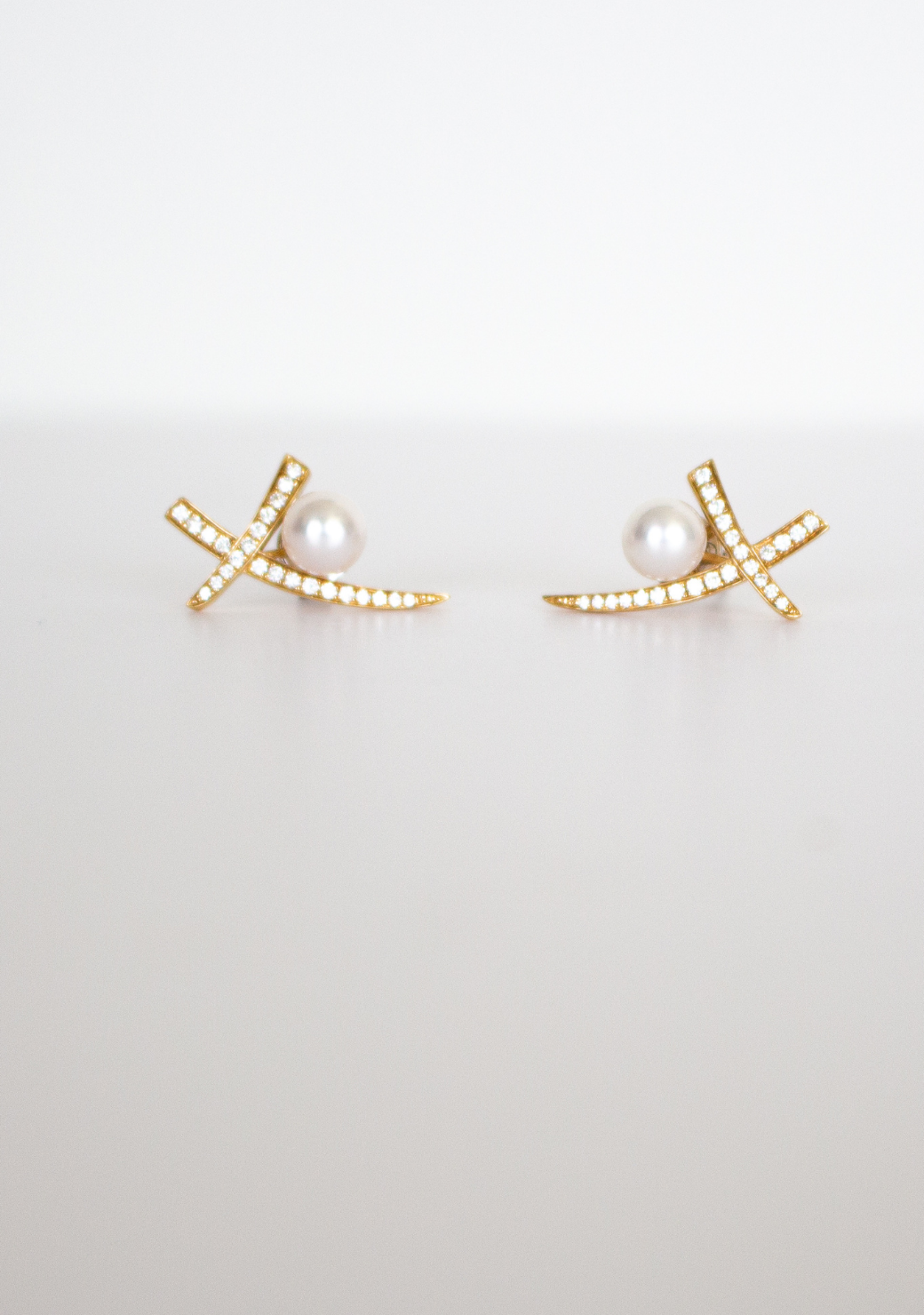 Pearl Studs & Samurai Earring Jackets