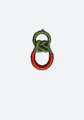 Zia Earrings in Pine, Sunset and Apricot