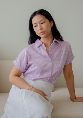 Dia Guild | FERN - Boxy Shirt Blouse in Lilac