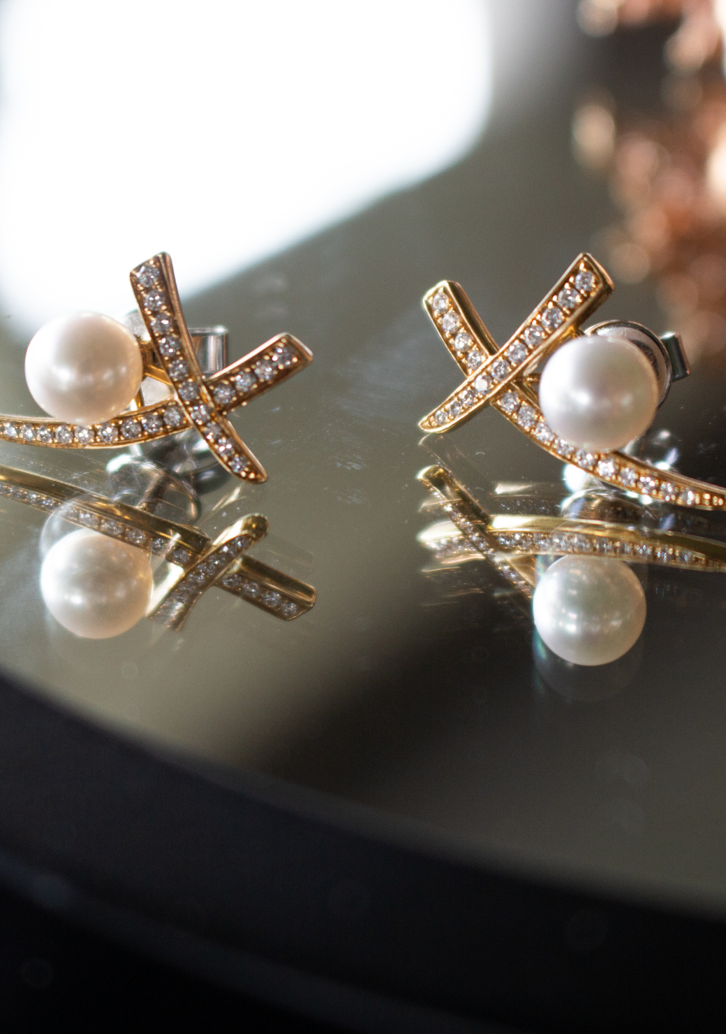 Pearl Studs & Samurai Earring Jackets